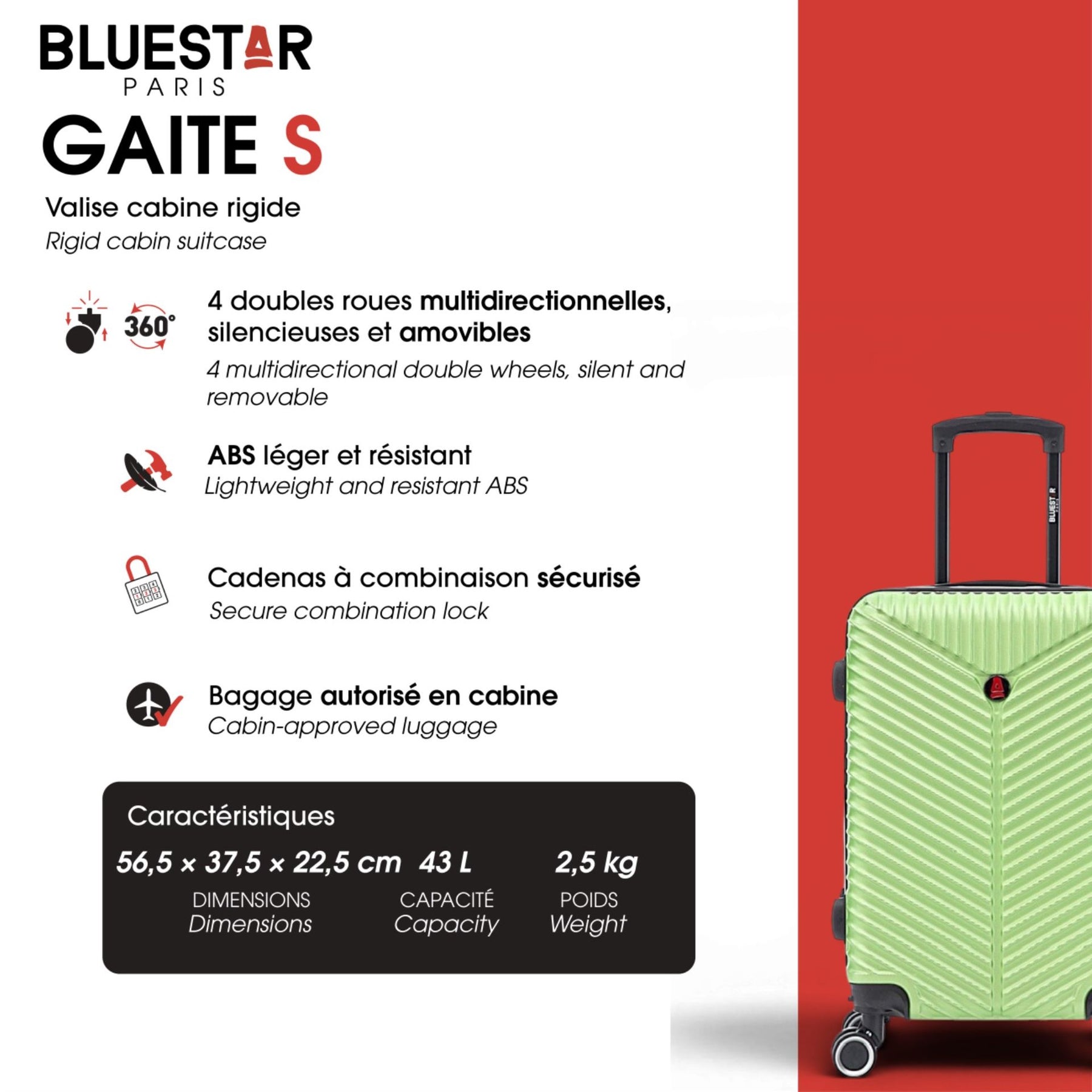 Valise Cabine Rigide GAITE