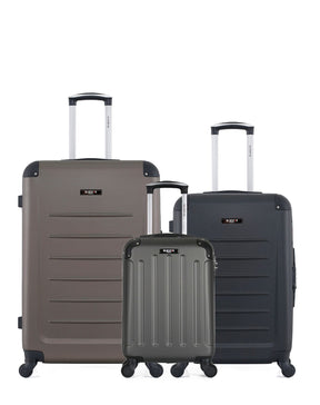 BLUESTAR – 3er-Pack – Großer Koffer OPERA, mittelgroßer Koffer OPERA und Handgepäck XS MADRID-E