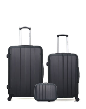 3er-Hartschalenkofferset - Großer Koffer, mittelgroßer Koffer und Kosmetikkoffer NAPOLI