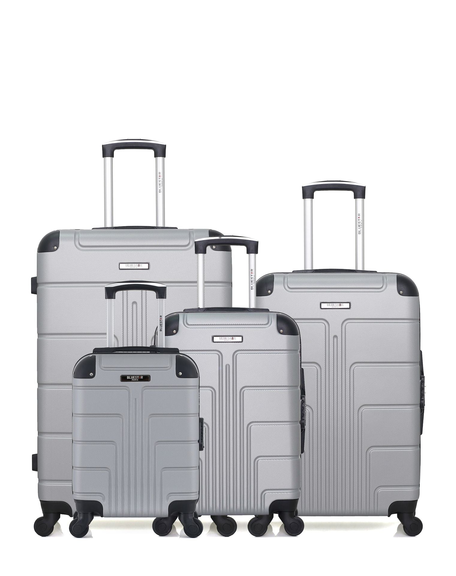 BLUESTAR – 4er-Pack – Großer Koffer, mittelgroßer Koffer, Handgepäck und Handgepäck XXS OTTAWA