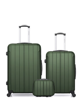 3er-Hartschalenkofferset - Großer Koffer, mittelgroßer Koffer und Kosmetikkoffer NAPOLI