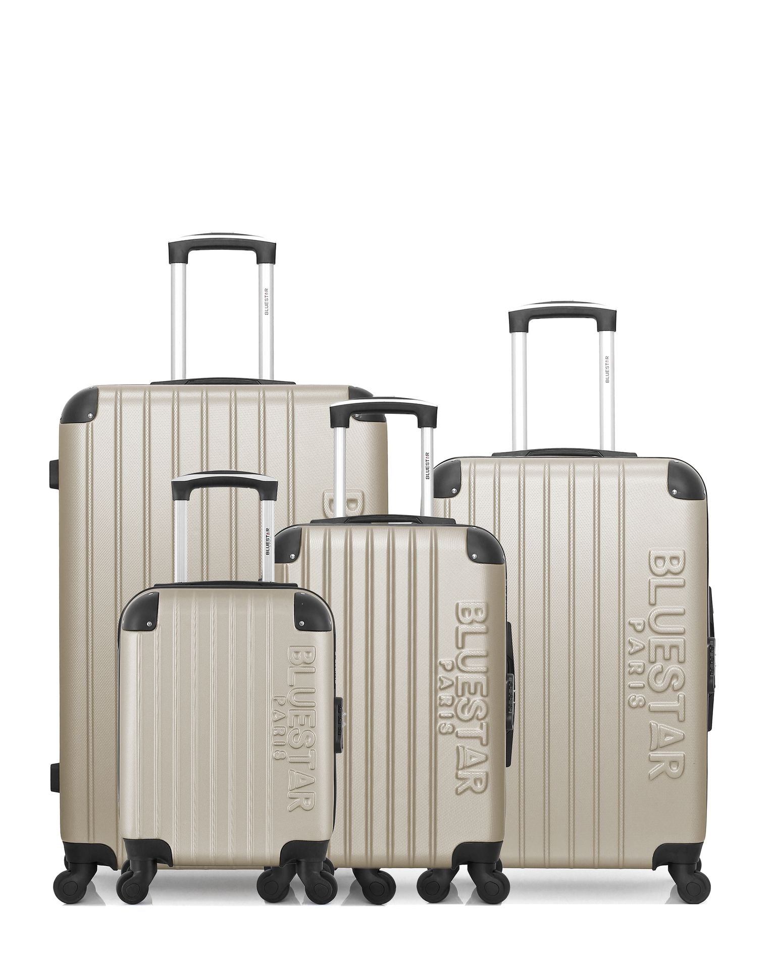 4er-Hartschalenkofferset - Großer Koffer, mittelgroßer Koffer, Handgepäck und Handgepäck XXS Bucarest