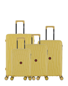 Lot de 4 Valises Rigides Grand Format, Taille Moyenne, Cabine et Cabine XS ODEON
