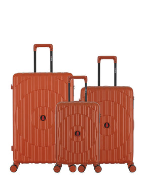 Lot de 3 Valises Rigides Grand Format, Taille Moyenne et Cabine XS ODEON