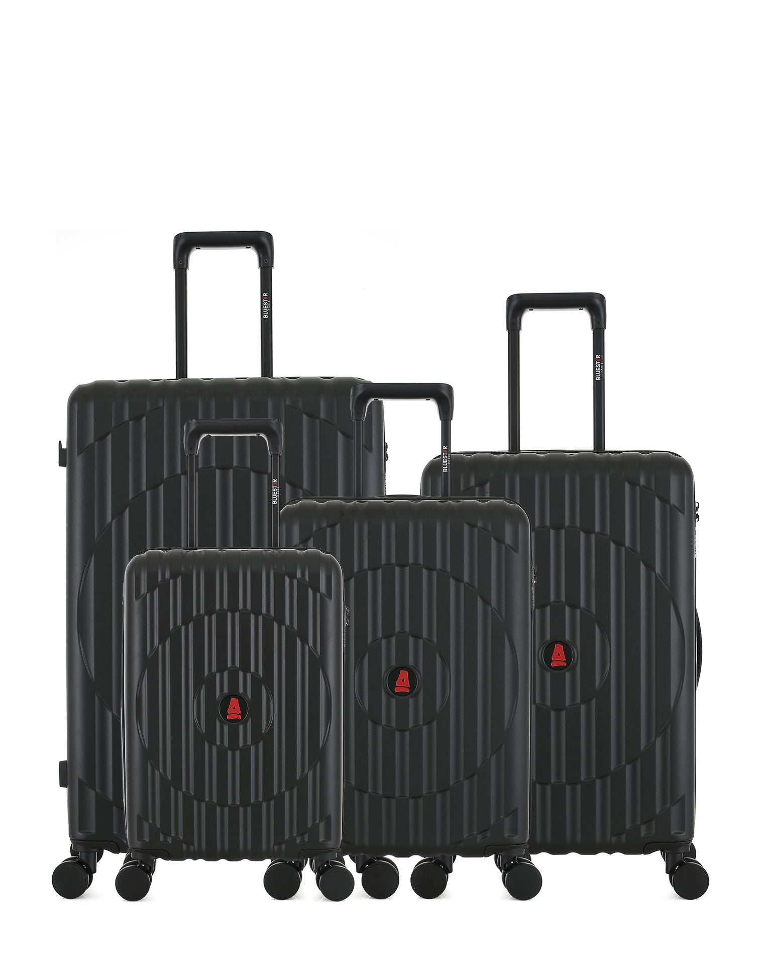 Lot de 4 Valises Rigides Grand Format, Taille Moyenne, Cabine et Cabine XS ODEON