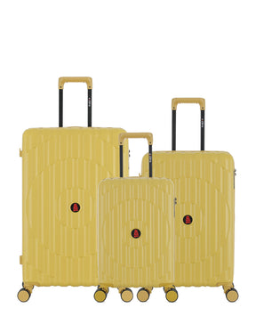 Lot de 3 Valises Rigides Grand Format, Taille Moyenne et Cabine XS ODEON