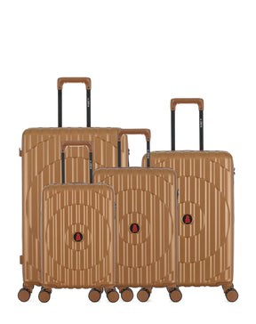 Lot de 4 Valises Rigides Grand Format, Taille Moyenne, Cabine et Cabine XS ODEON