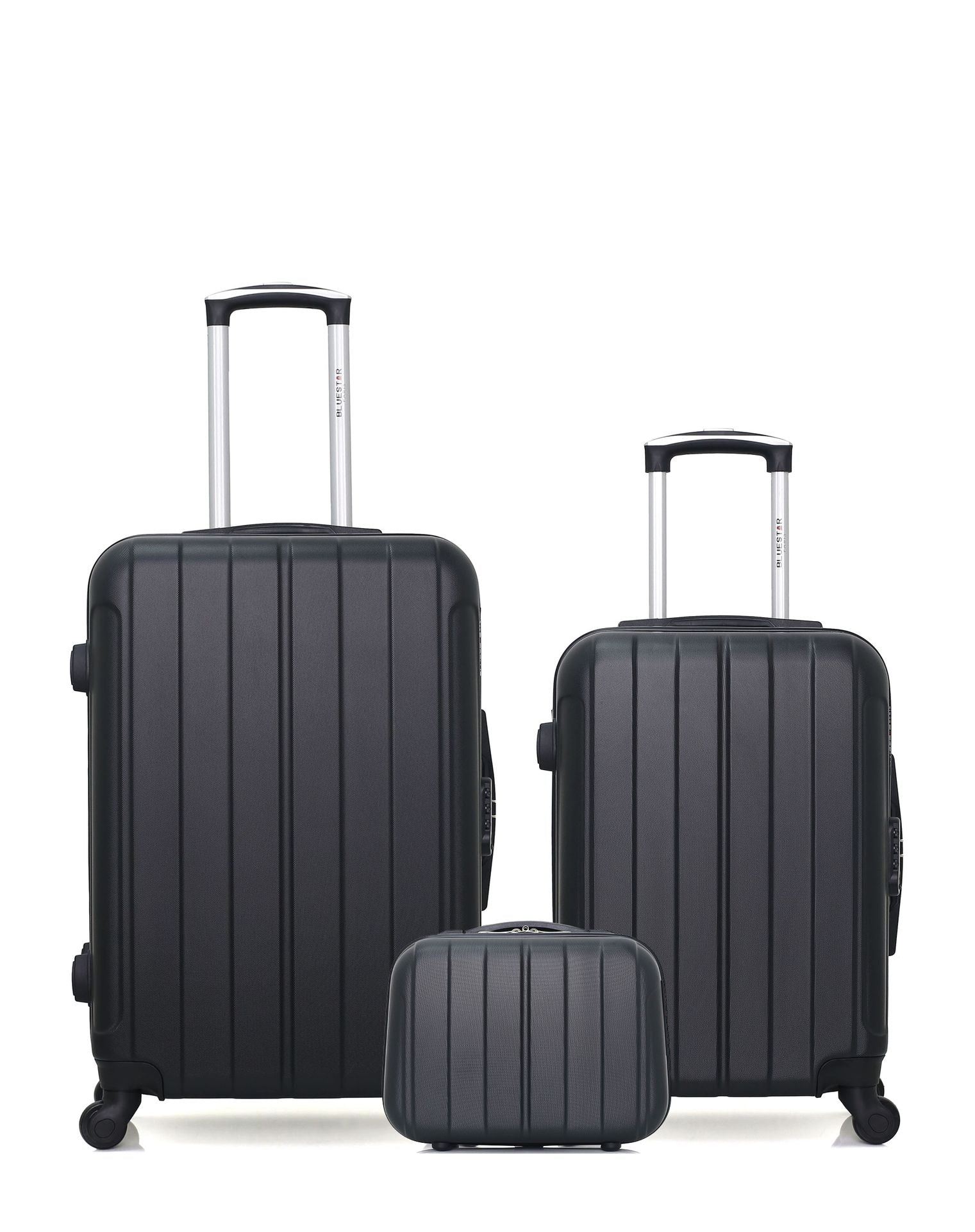 3er-Hartschalenkofferset - Mittelgroßer Koffer, Handgepäck und Kosmetikkoffer NAPOLI