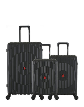 Lot de 3 Valises Rigides Grand Format, Cabine et Cabine XS ODEON
