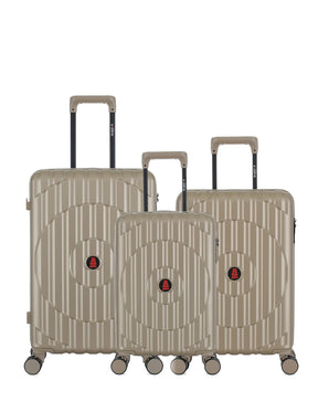 Lot de 3 Valises Rigides Taille Moyenne, Cabine et Cabine XS ODEON