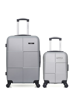 2er-Hartschalenkofferset - Mittelgroßer Koffer und Handgepäck XXS MIAMI